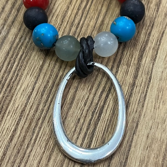 Women’s Fossil Brand Red/Brown/Turquoise Beaded Jewelry Set - Picture 7 of 12